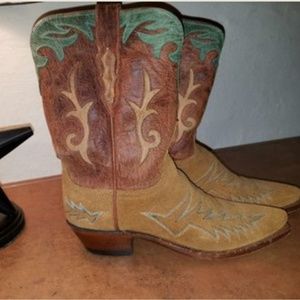 Leather cowboy boots